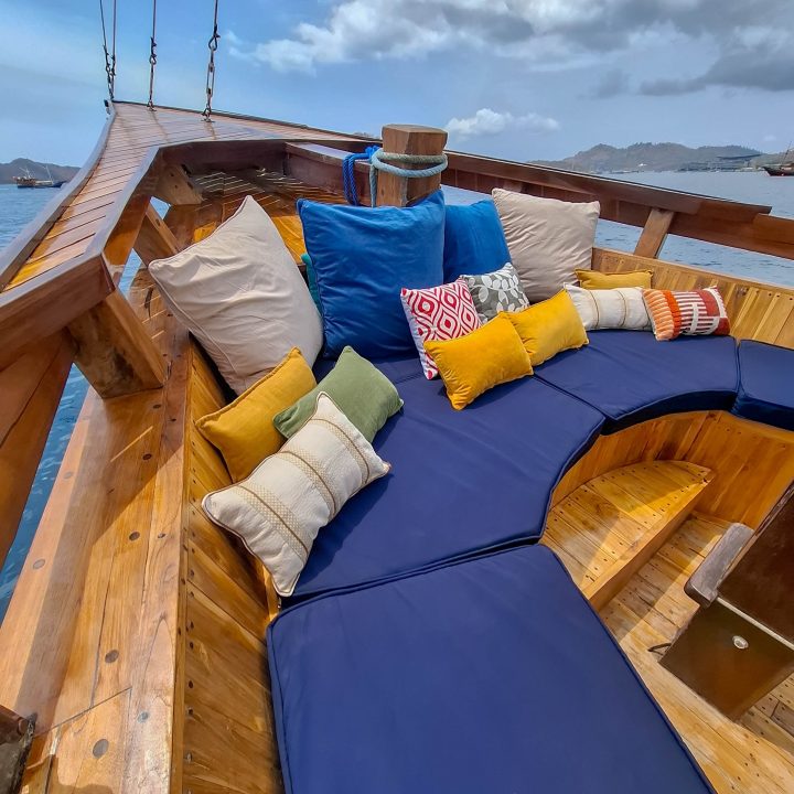 Front deck area kala senja one day trip by Royal Voyage